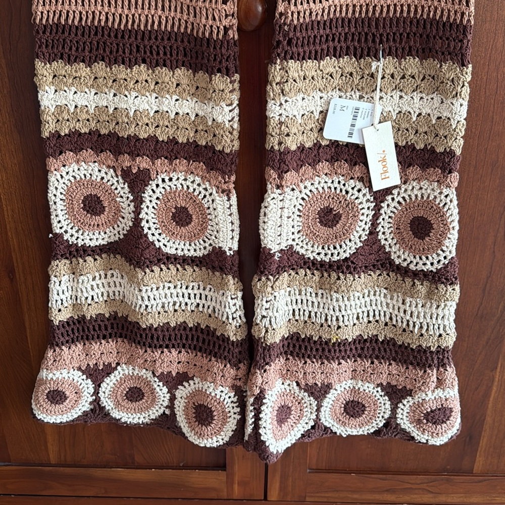 Flook x Free People Grandpa Crochet Flare Pants - Picture 4 of 6